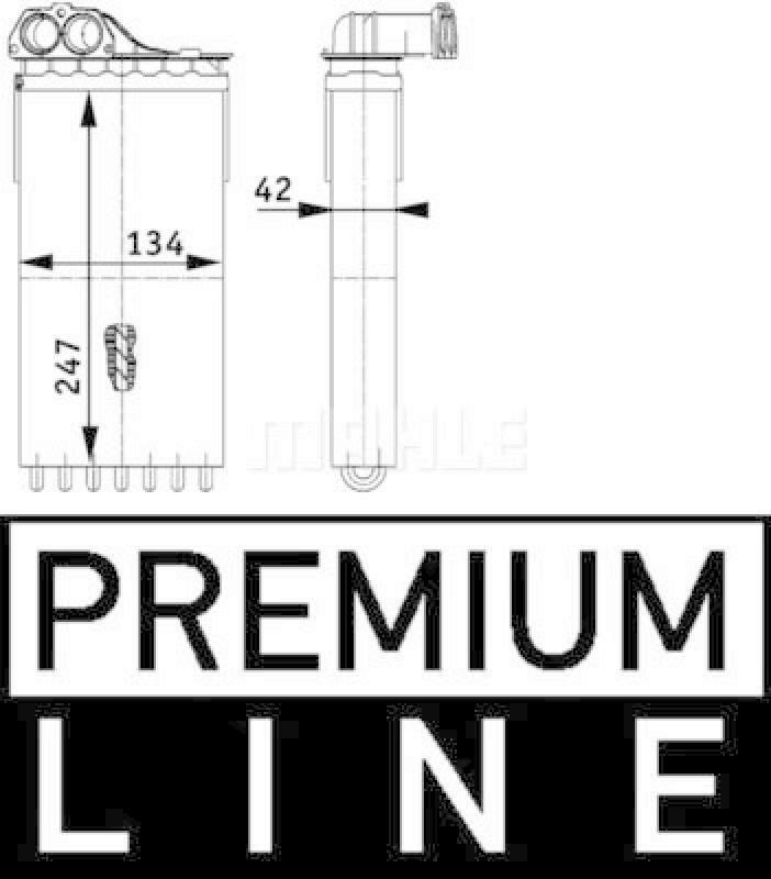 MAHLE Heat Exchanger, interior heating PREMIUM LINE