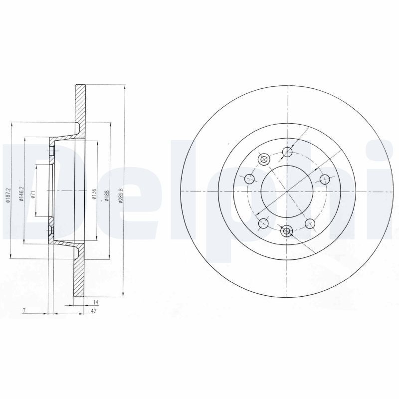 2x DELPHI Bremsscheibe