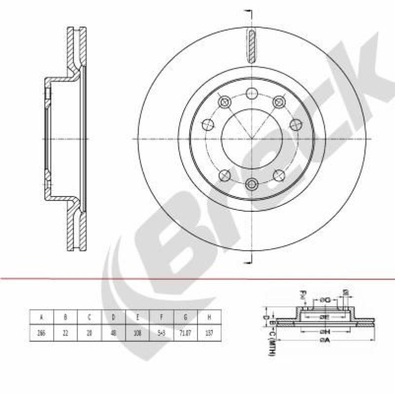 2x BRECK Brake Disc