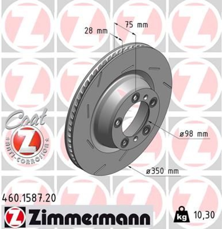 ZIMMERMANN Bremsscheibe COAT Z