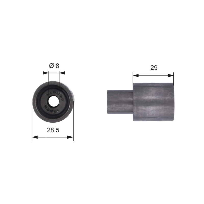 GATES Deflection/Guide Pulley, timing belt PowerGrip®