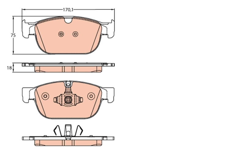 TRW Brake Pad Set, disc brake