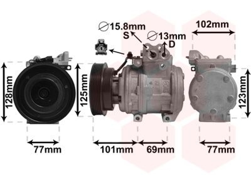 VAN WEZEL Compressor, air conditioning