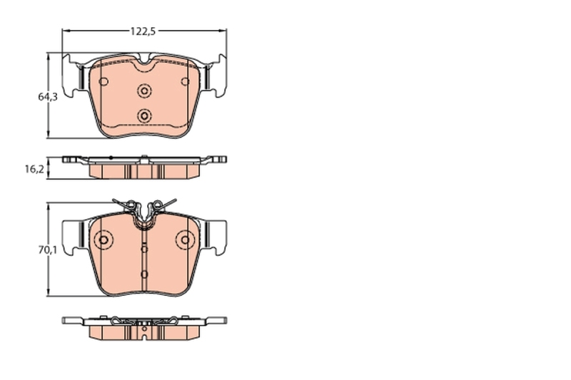 TRW Brake Pad Set, disc brake