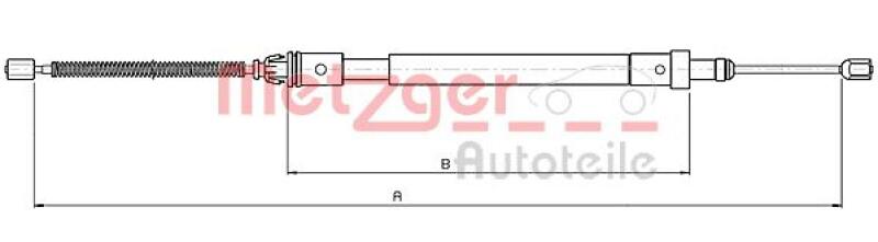 METZGER Cable, parking brake COFLE