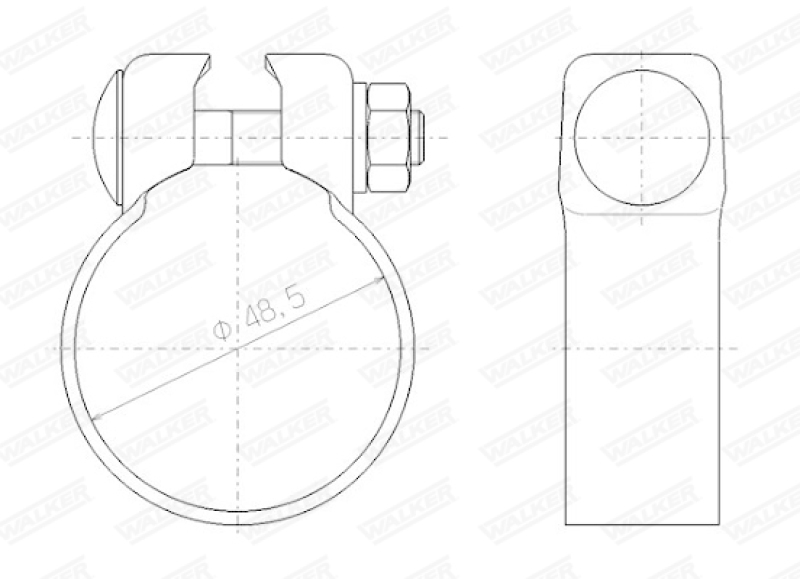 WALKER Clamp, exhaust system