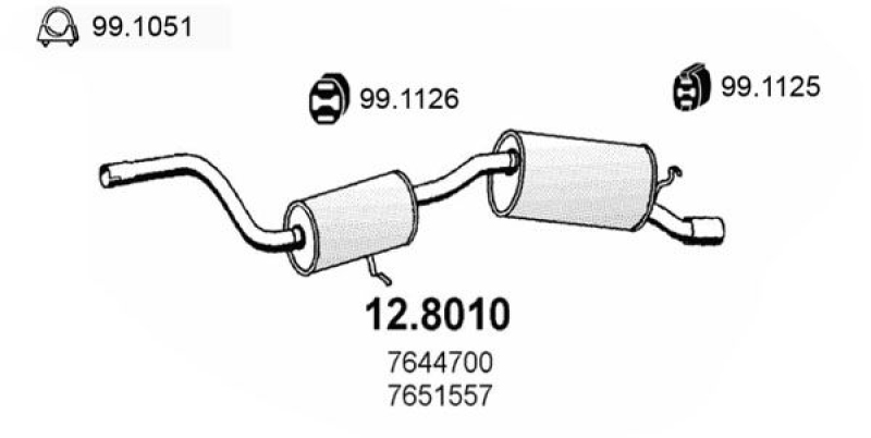 ASSO Centre/Rear Muffler