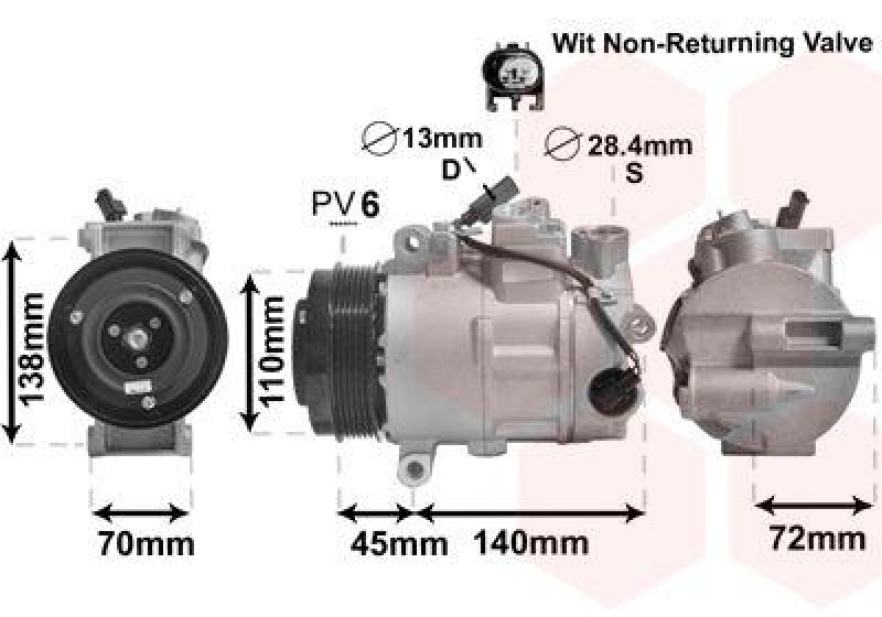 VAN WEZEL Compressor, air conditioning