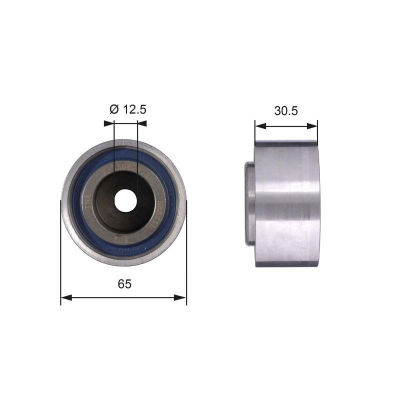 GATES Deflection/Guide Pulley, timing belt PowerGrip®