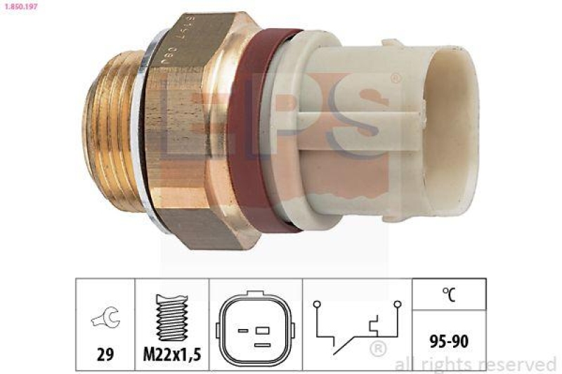 EPS Temperaturschalter, Kühlerlüfter Made in Italy - OE Equivalent