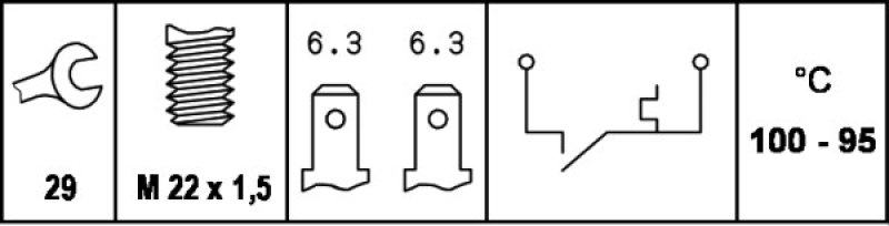 HELLA Temperature Switch, radiator fan