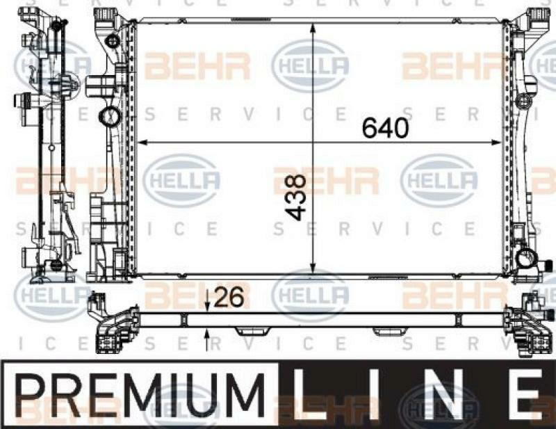 HELLA Radiator, engine cooling BEHR HELLA SERVICE *** PREMIUM LINE ***