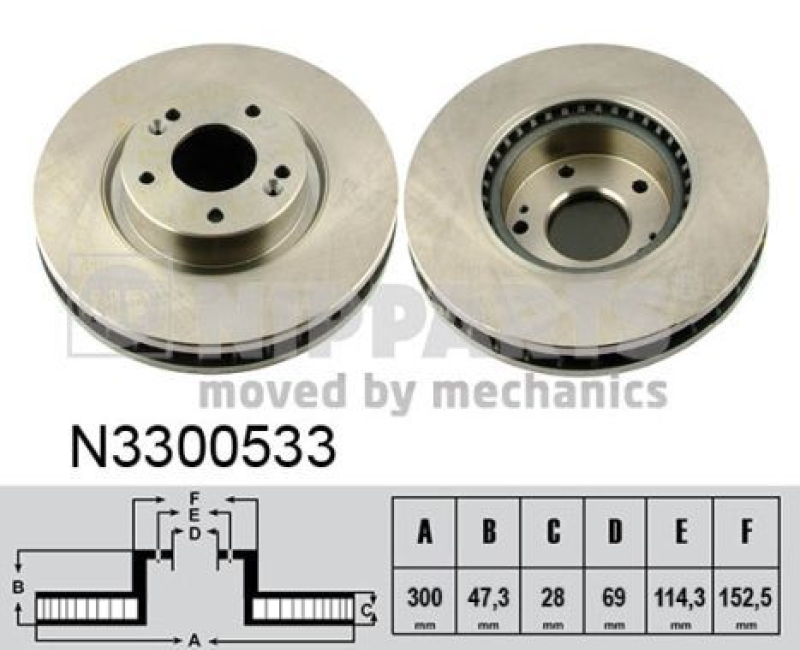 NIPPARTS Brake Disc