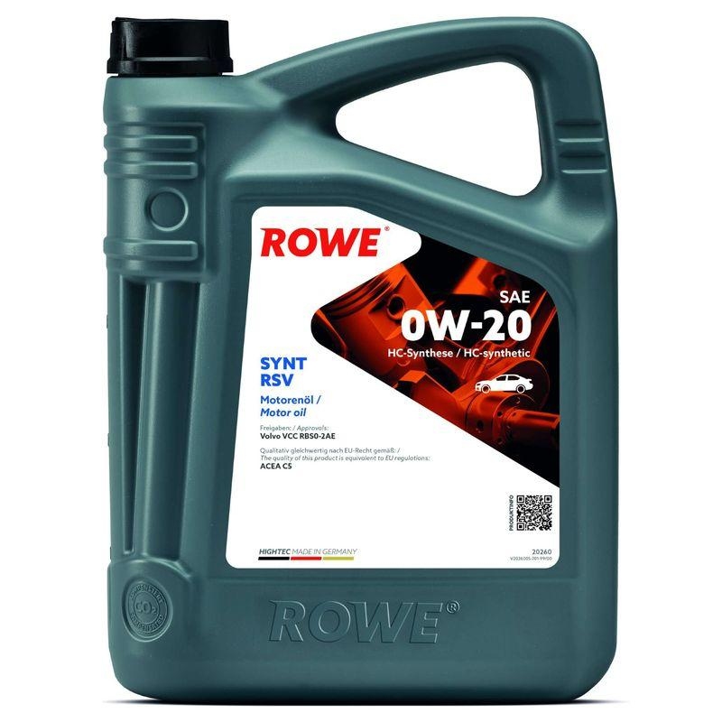 ROWE Motoröl 5L Liter HIGHTEC SYNT RSV SAE 0W-20