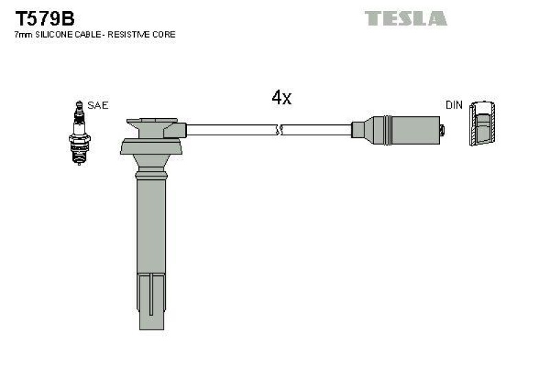 TESLA Zündleitungssatz