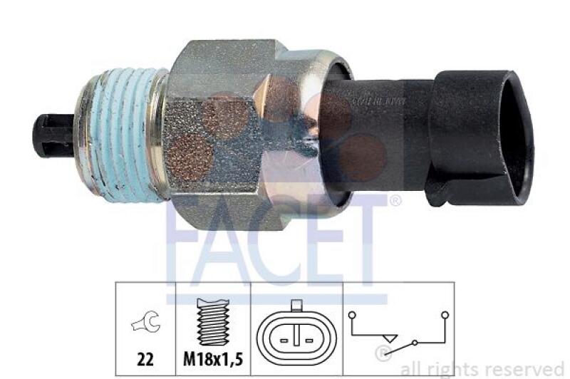 FACET Switch, reverse light Made in Italy - OE Equivalent