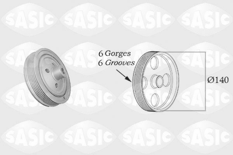 SASIC Belt Pulley, crankshaft