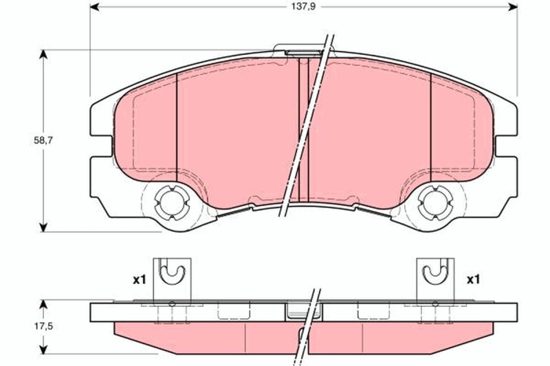 TRW Brake Pad Set, disc brake