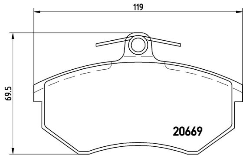 BREMBO Bremsbelagsatz, Scheibenbremse PRIME LINE