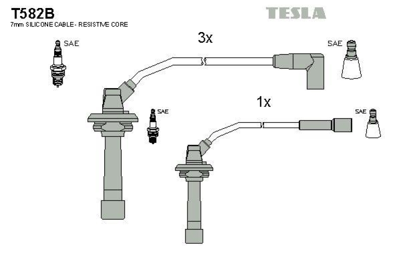 TESLA Z&uuml;ndleitungssatz