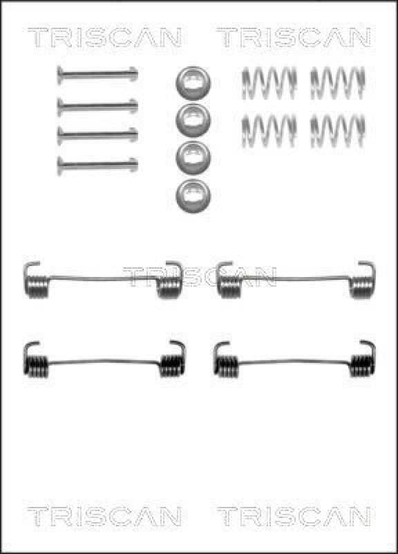 TRISCAN Accessory Kit, parking brake shoes