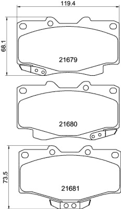 HELLA Brake Pad Set, disc brake