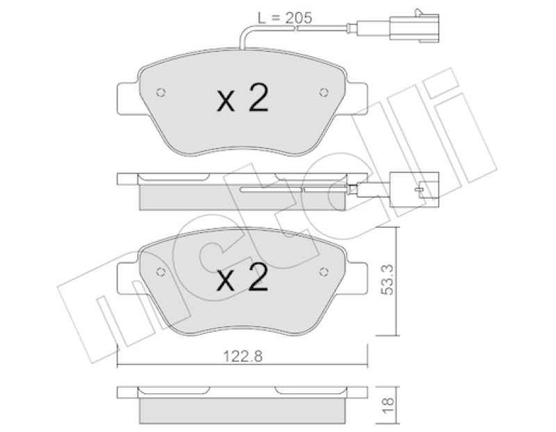 METELLI Brake Pad Set, disc brake