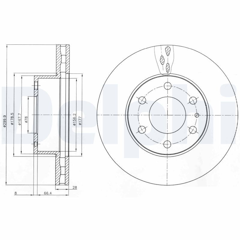 2x DELPHI Bremsscheibe