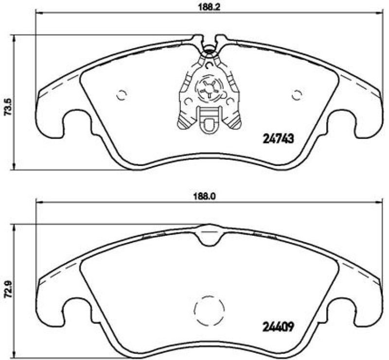 BREMBO Brake Pad Set, disc brake