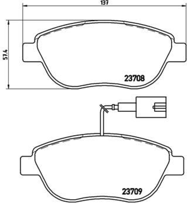 BREMBO Brake Pad Set, disc brake PRIME LINE