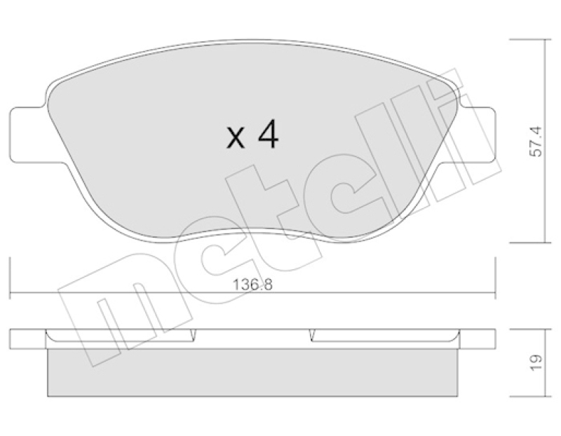 METELLI Brake Pad Set, disc brake