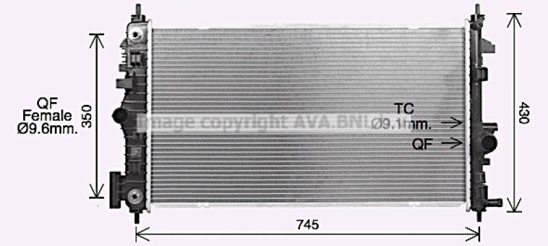 AVA QUALITY COOLING Kühler, Motorkühlung