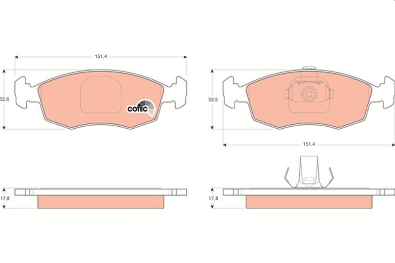 TRW Brake Pad Set, disc brake COTEC