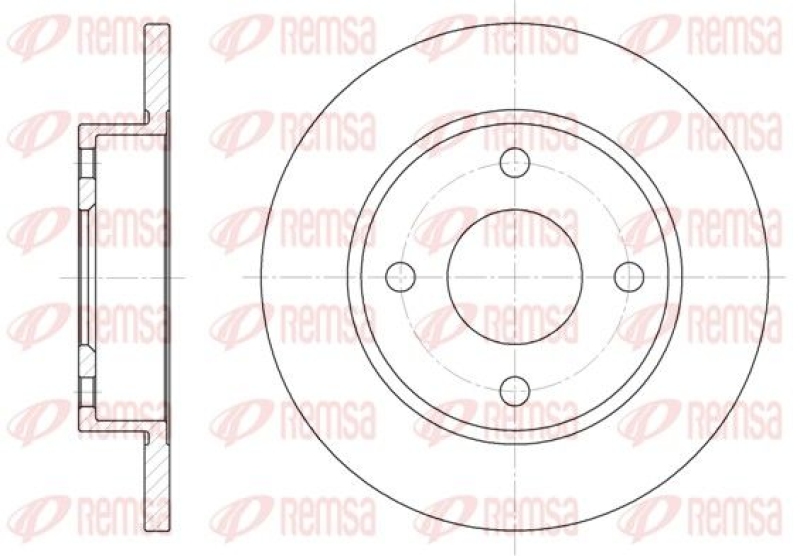 2x REMSA Brake Disc