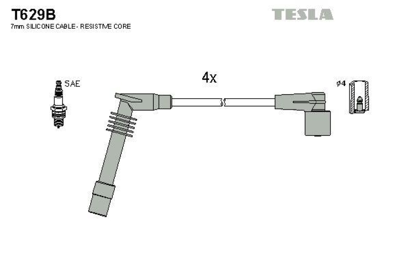 TESLA Zündleitungssatz