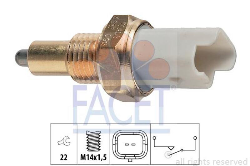 FACET Switch, reverse light Made in Italy - OE Equivalent