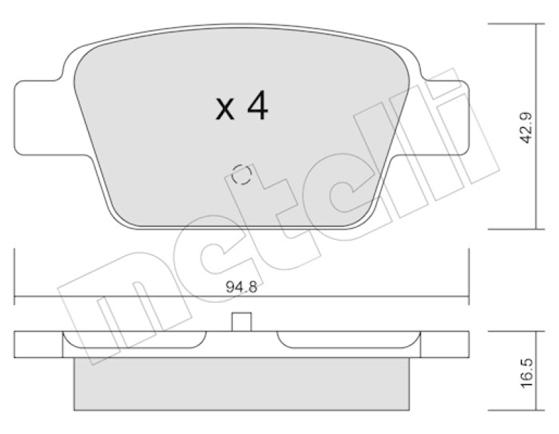 METELLI Brake Pad Set, disc brake