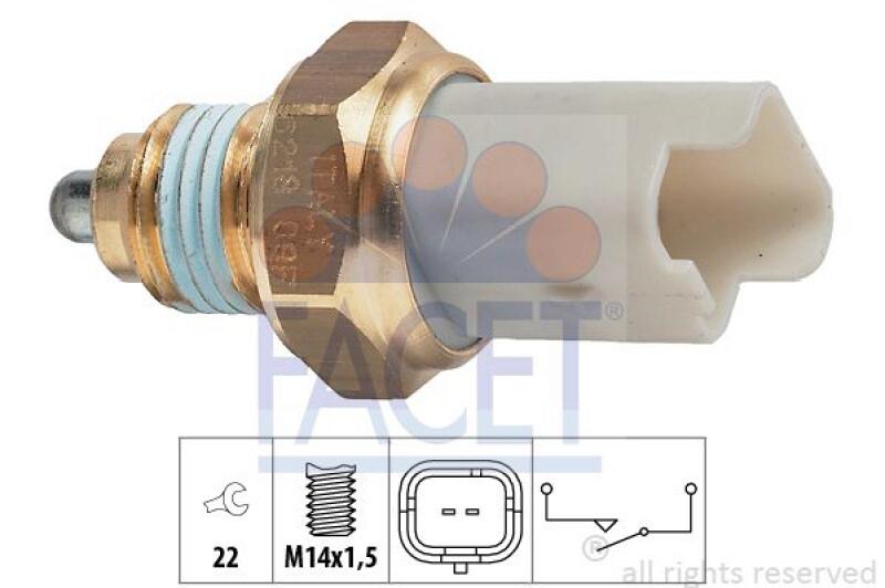 FACET Switch, reverse light Made in Italy - OE Equivalent