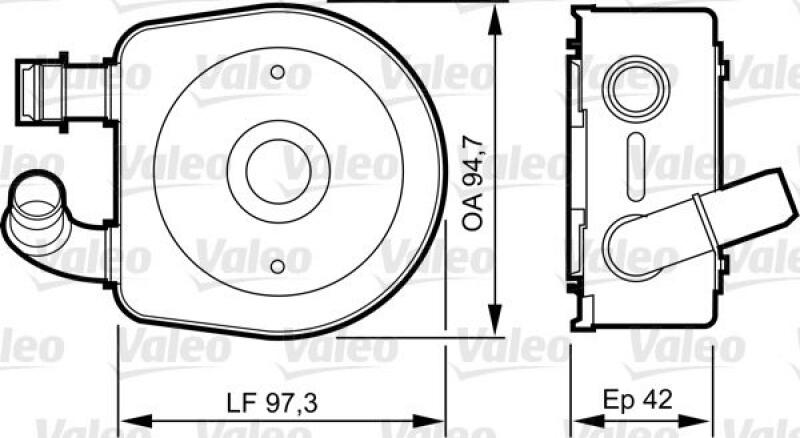 VALEO Oil Cooler, engine oil