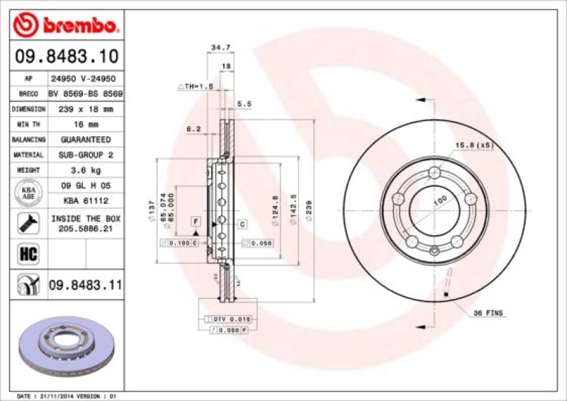 BREMBO BREMSSCHEIBEN + BREMBO BREMSBELÄGE