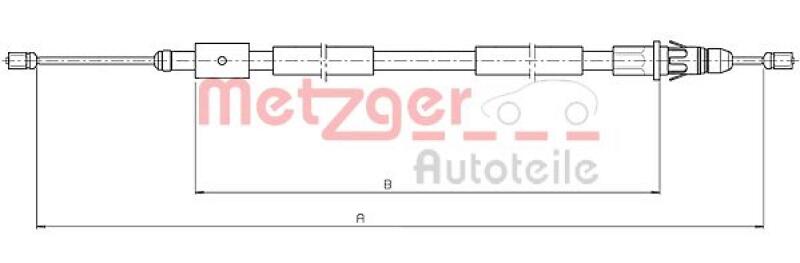 METZGER Cable, parking brake COFLE