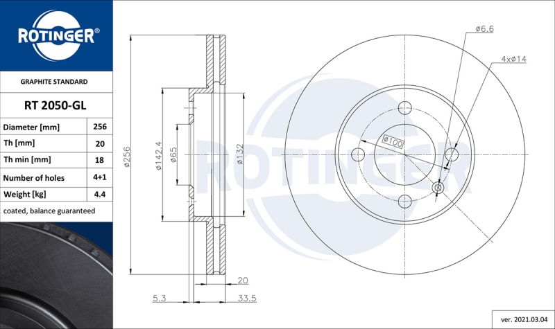 2x ROTINGER Bremsscheibe