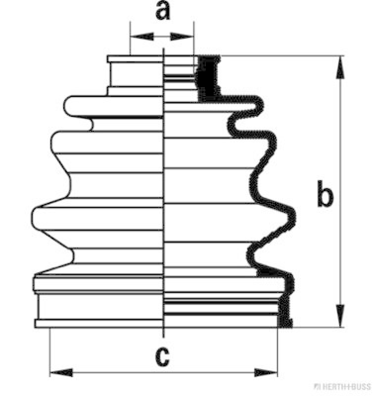 HERTH+BUSS JAKOPARTS Bellow Set, drive shaft