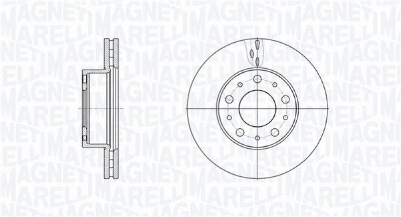 2x MAGNETI MARELLI Brake Disc