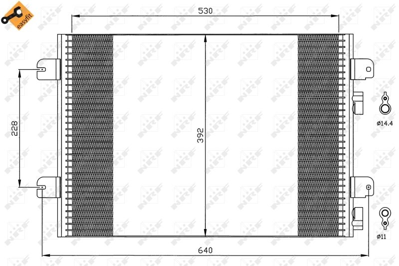 NRF Condenser, air conditioning EASY FIT