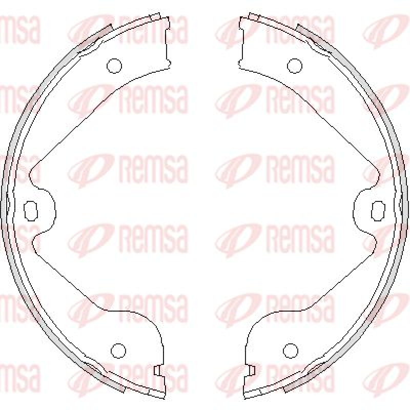 REMSA Brake Shoe Set, parking brake