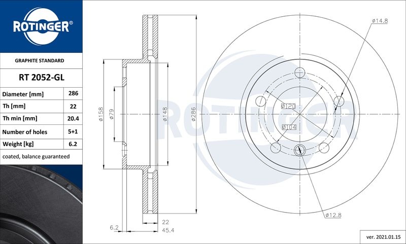 2x ROTINGER Bremsscheibe