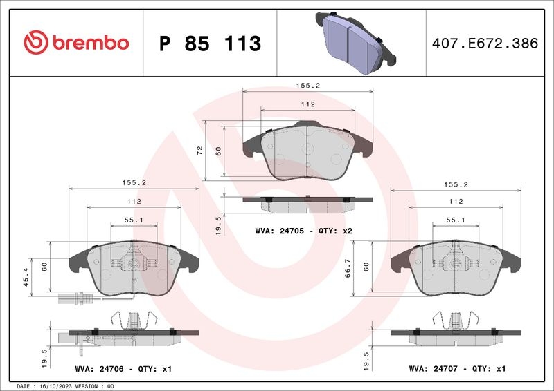 2x Brembo Bremsscheiben Ø314mm + Beläge Vorne passend für Audi A4 B8 Avant (8K5)