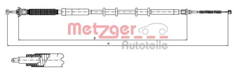 METZGER Cable Pull, parking brake