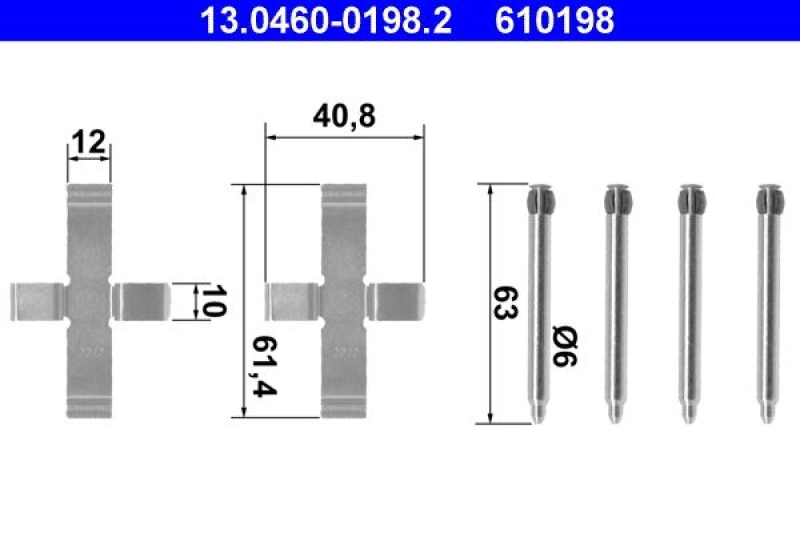 ATE Accessory Kit, disc brake pad